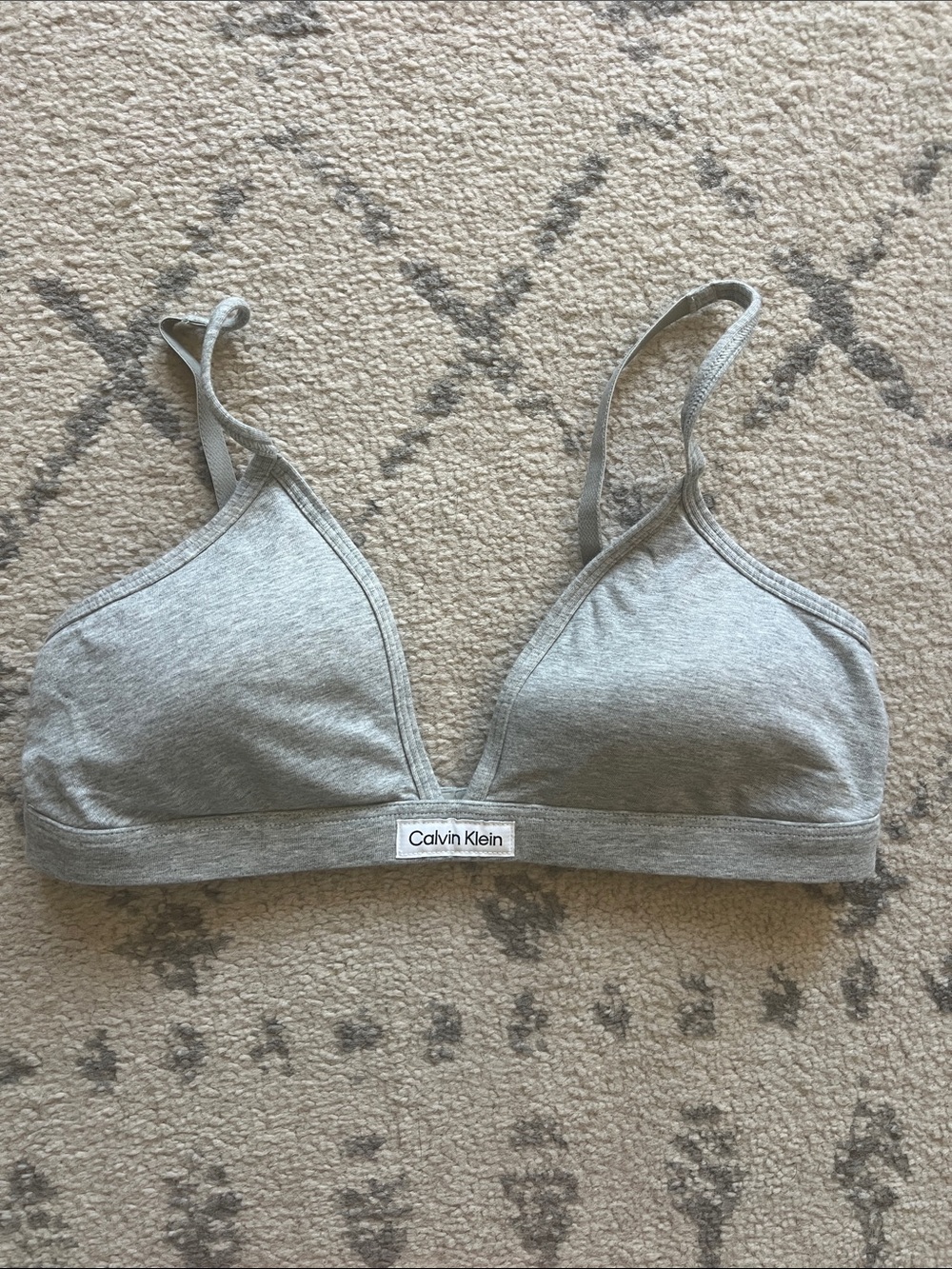 Calvin Klein Heather Gray Triangle Bralette